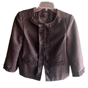 Ann Taylor Tweed black blazer jacket. Size 6